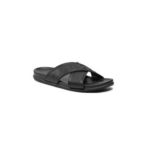 Tommy Hilfiger pánské černé pantofle - 46 (BDS)